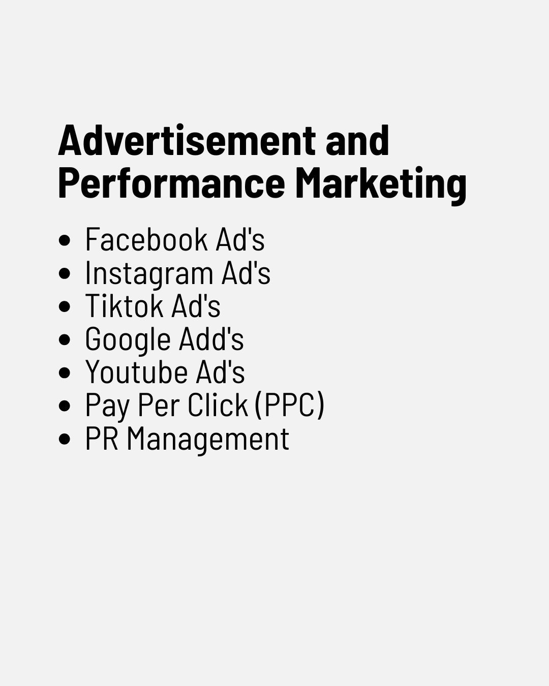 Advertisement and Performance Marketing