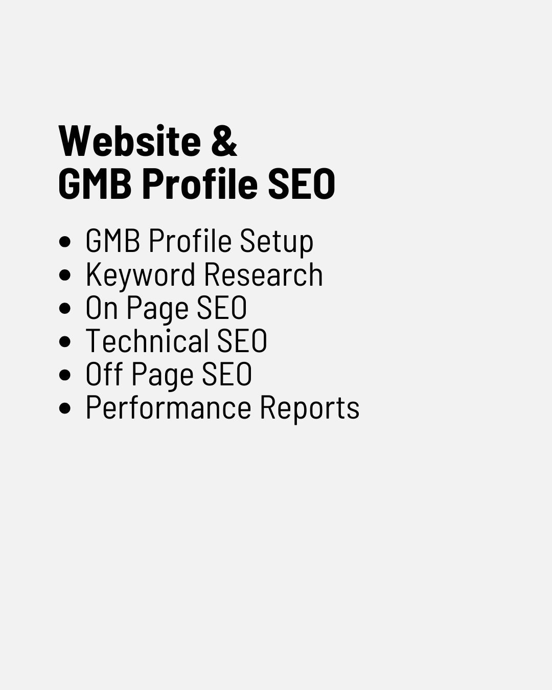 Website & GMB Profile SEO