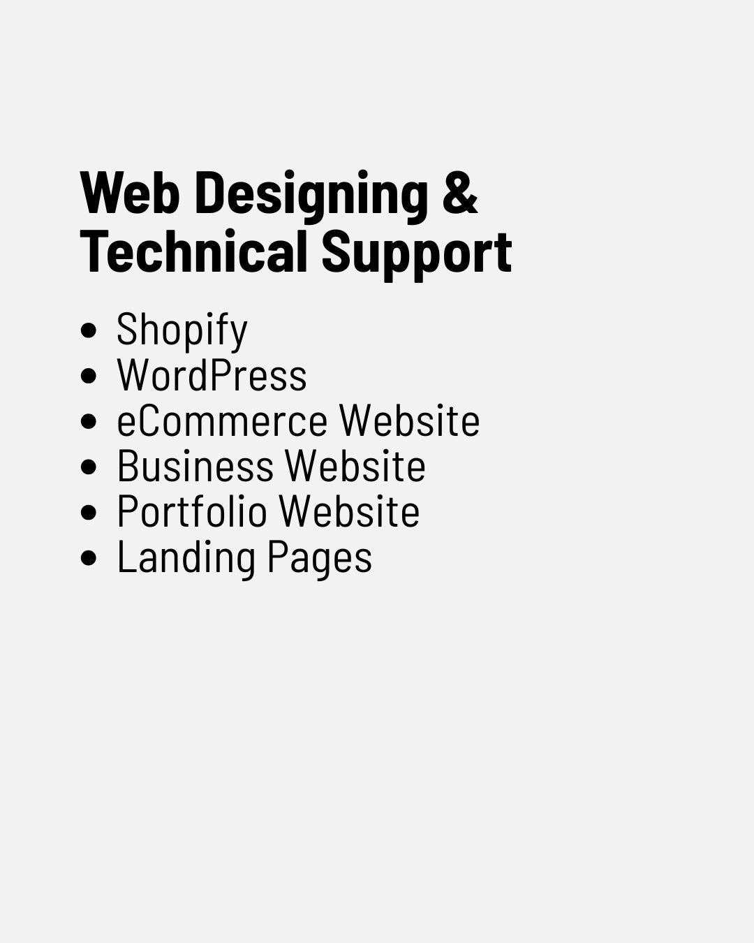 Web Designing & Technical Support